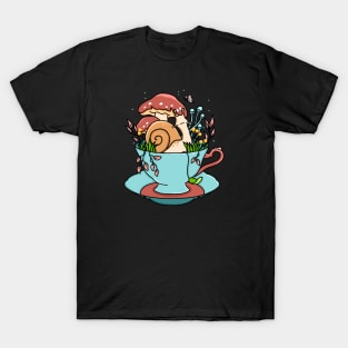 Snail Tea Cup T-Shirt